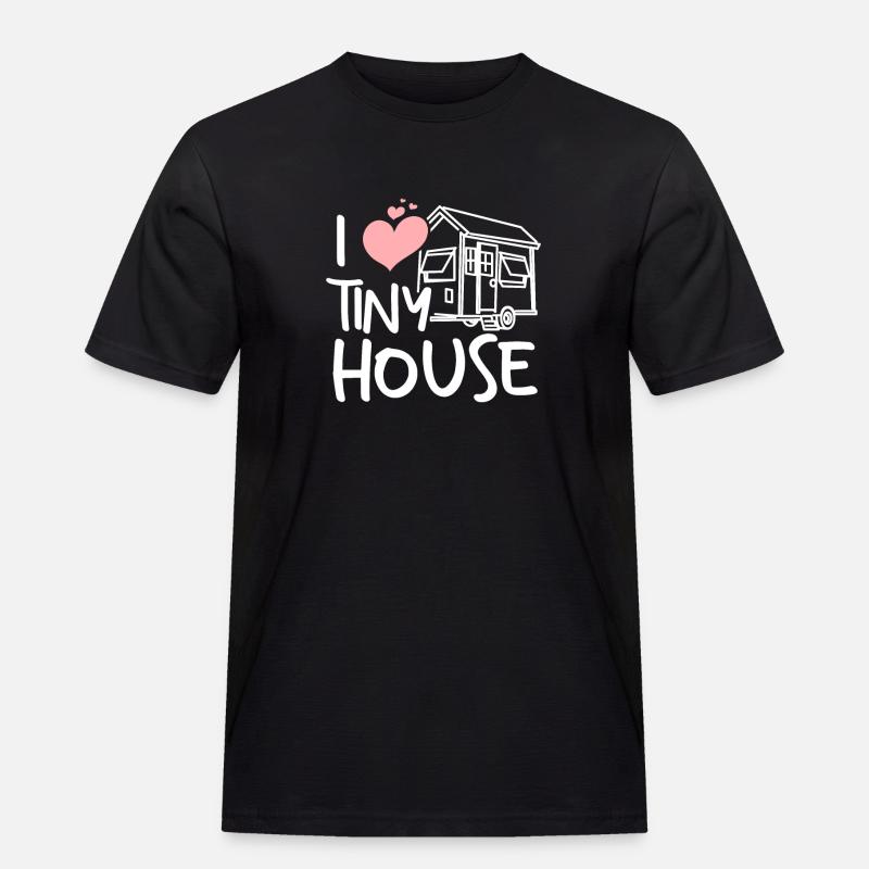 Tiny house builder - Männer Workwear T-Shirt - Schwarz