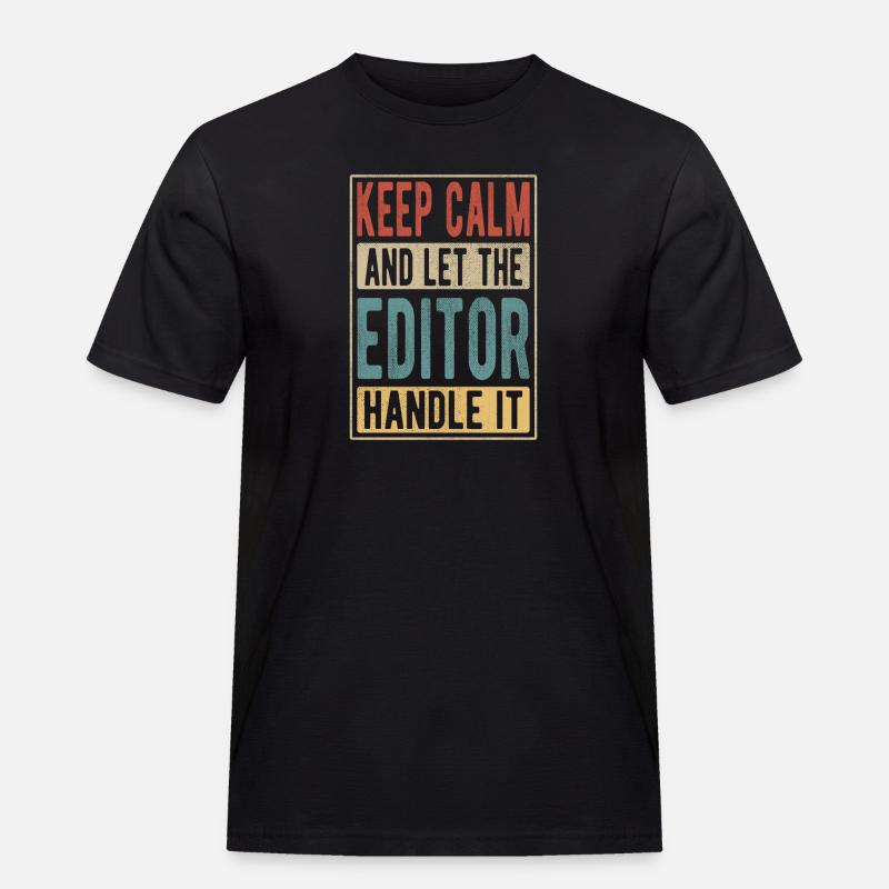 Editor Retro Geschenk - Männer Workwear T-Shirt - Schwarz