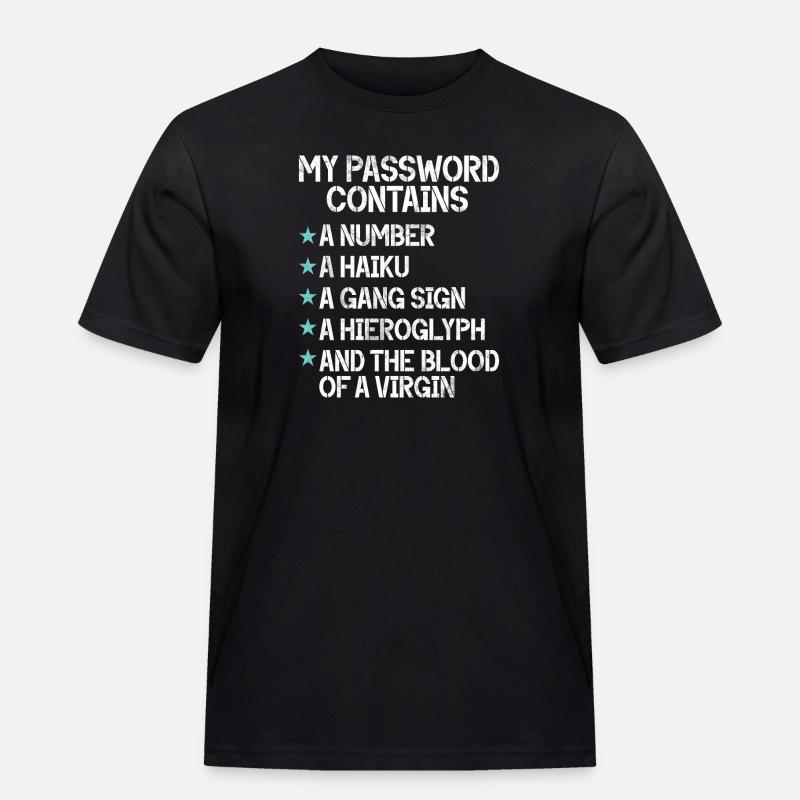 Cyber security hacker hacking - Men's Workwear T-Shirt - black