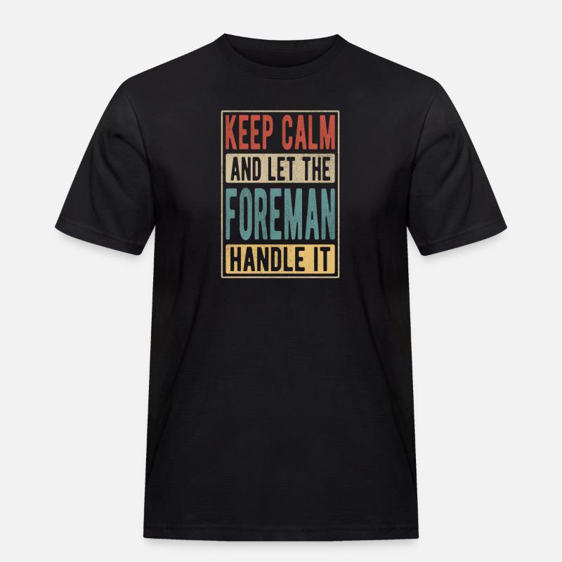Vorarbeiter Retro-Geschenk - Männer Workwear T-Shirt - Schwarz
