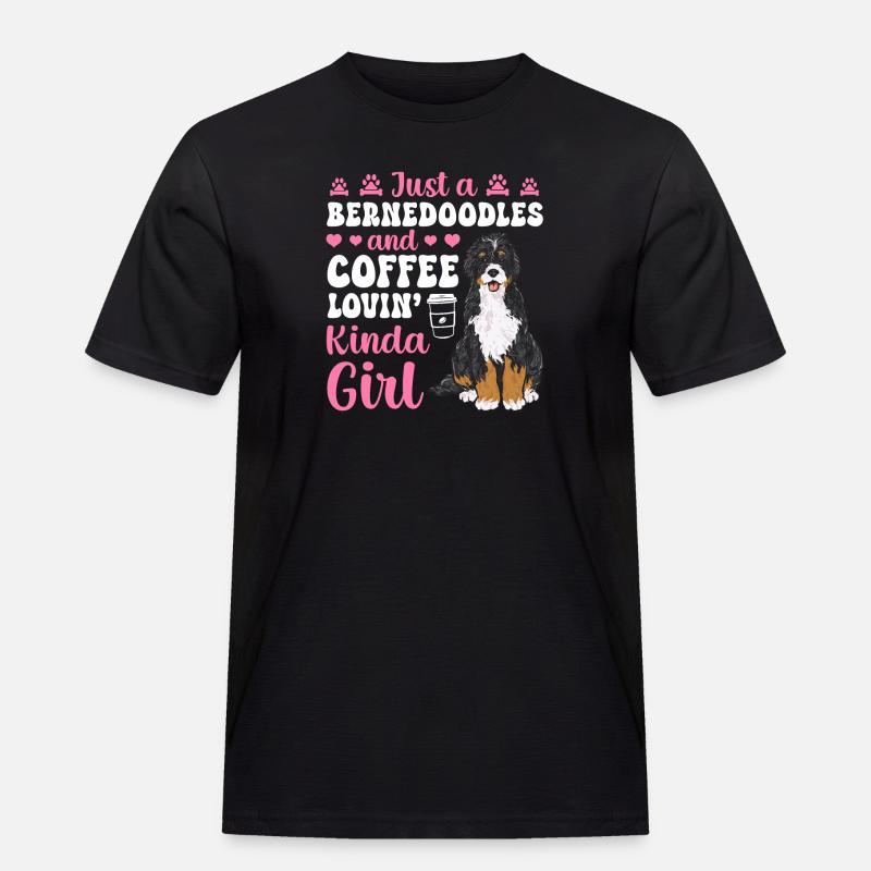 Bernedoodle Hund - Männer Workwear T-Shirt - Schwarz
