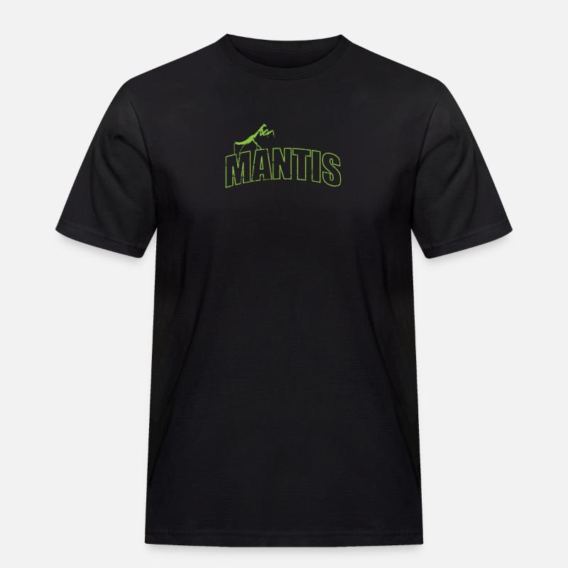 Mantis insect on the script - Men's Workwear T-Shirt - black