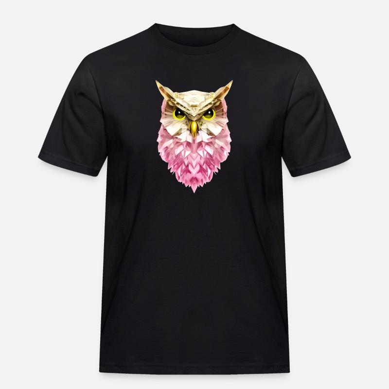 Nachteule - Männer Workwear T-Shirt - Schwarz