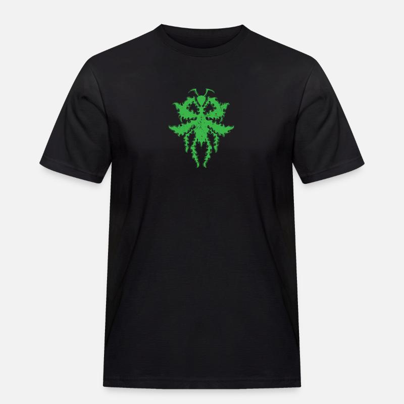 Muster in Gottesanbeterin Form - Männer Workwear T-Shirt - Schwarz