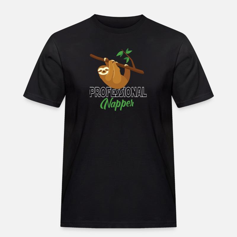 Professinonal Napper, Sloth, Sloth, Sleeping, - Men's Workwear T-Shirt - black