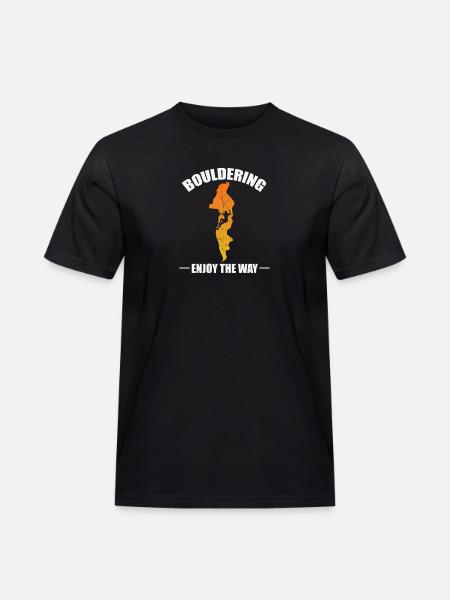 Bouldering enjoy the Way - Men's Workwear T-Shirt - black