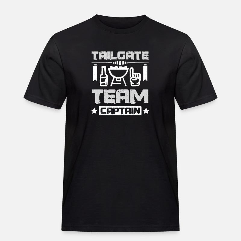 Tailgate team captain - Männer Workwear T-Shirt - Schwarz