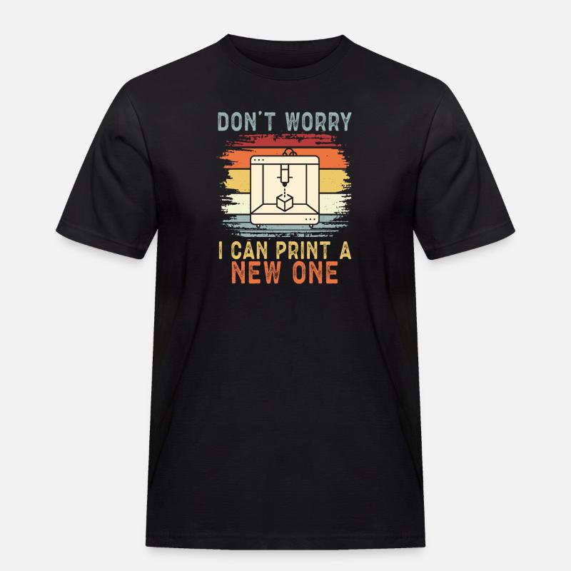 3D Drucker 3D Druck - Männer Workwear T-Shirt - Schwarz