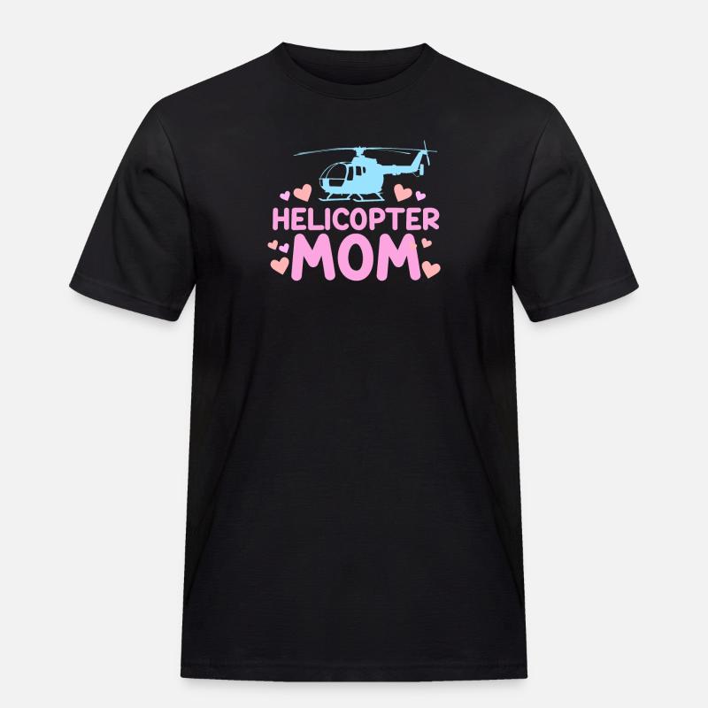 Helikopter Eltern Lustige Helikoptermutter - Männer Workwear T-Shirt - Schwarz