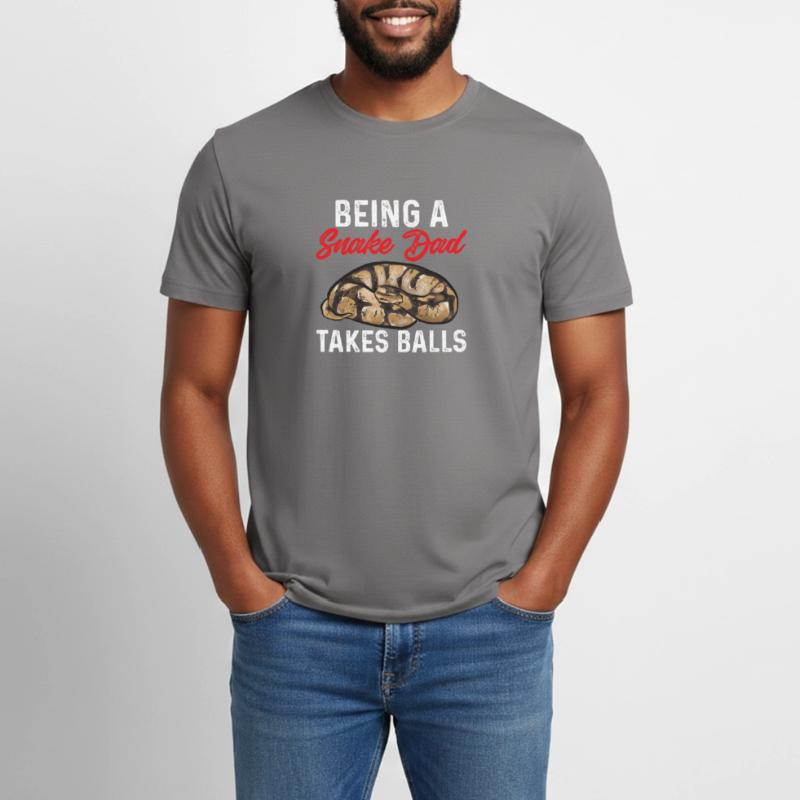 Ball Python Schlange Königspython Männer Workwear T-Shirt