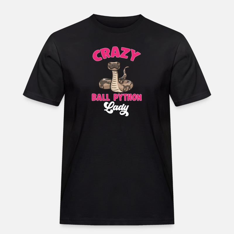 Ball Python Schlange Königspython - Männer Workwear T-Shirt - Schwarz