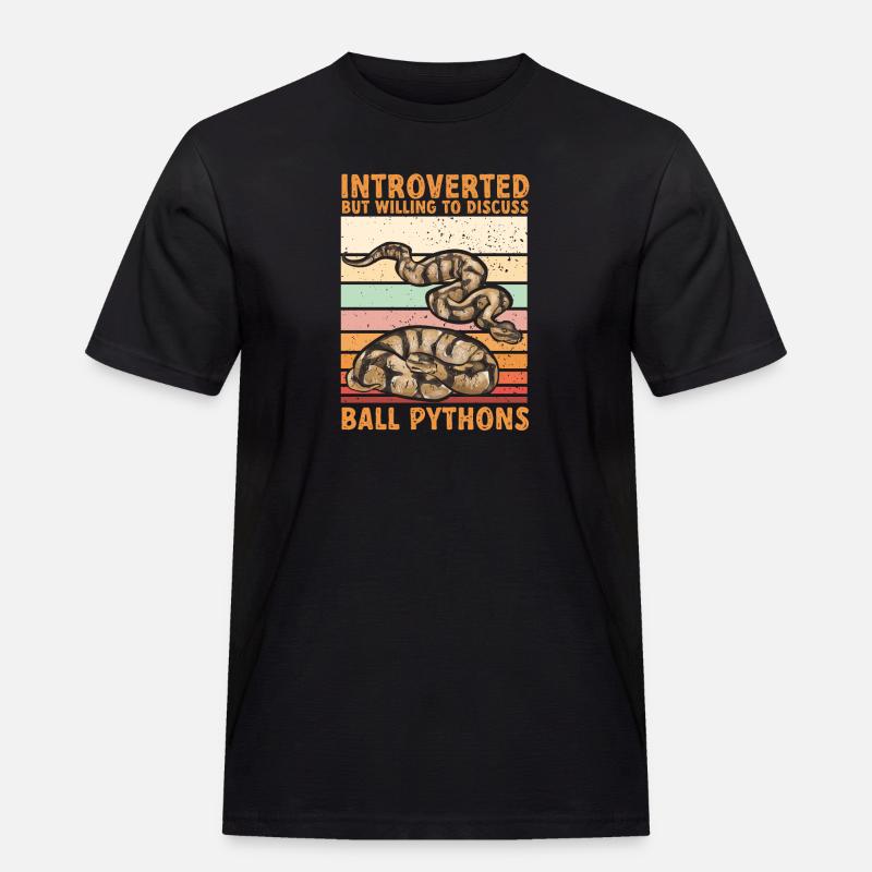 Ball Python Snake King Python - Men's Workwear T-Shirt - black