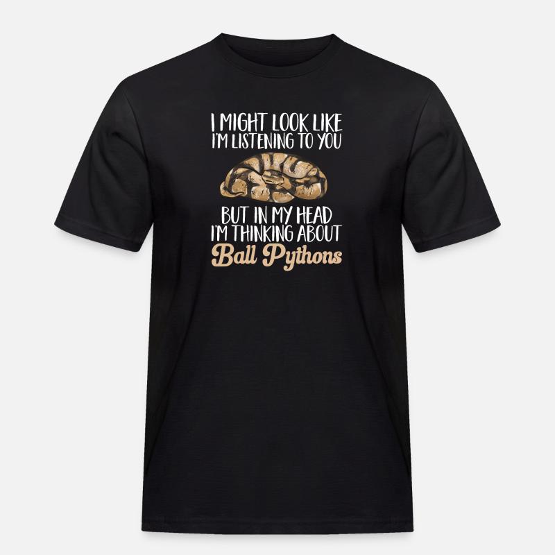 Ball Python Snake King Python - Men's Workwear T-Shirt - black