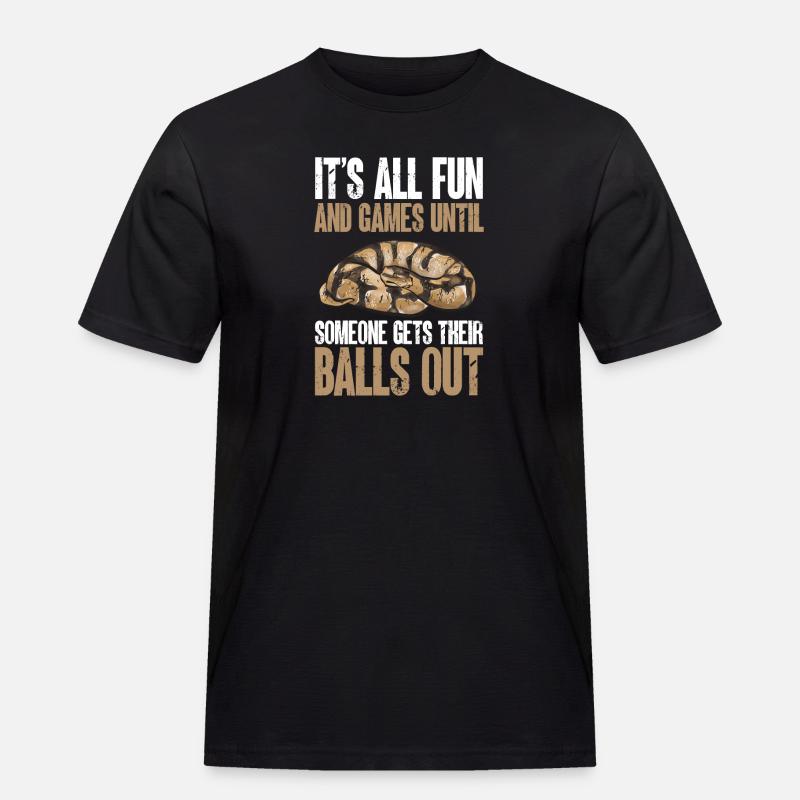 Ball Python Schlange Königspython - Männer Workwear T-Shirt - Schwarz