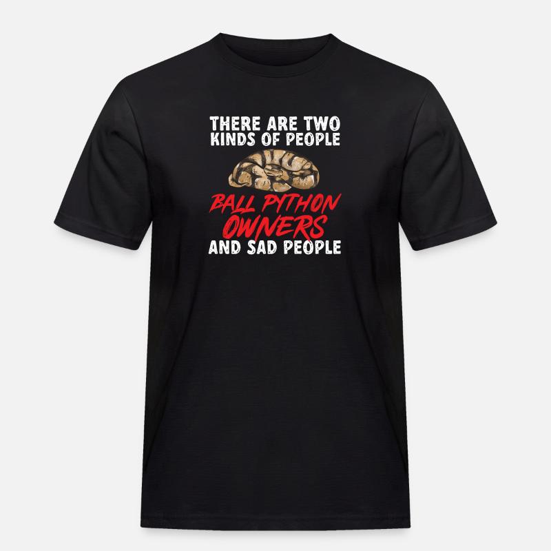 Ball Python Schlange Königspython - Männer Workwear T-Shirt - Schwarz