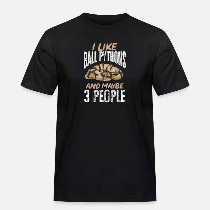 Ball Python Schlange Königspython - Männer Workwear T-Shirt - Schwarz