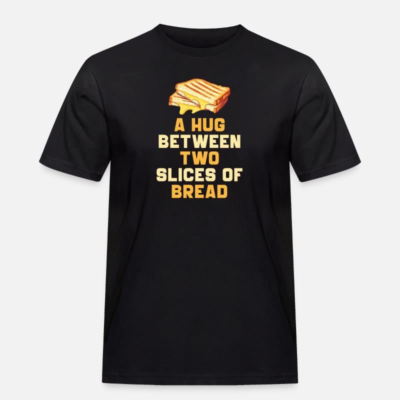 Panino, Formaggio, Formaggio grigliato, Pane - Maglietta da lavoro per uomo - nero