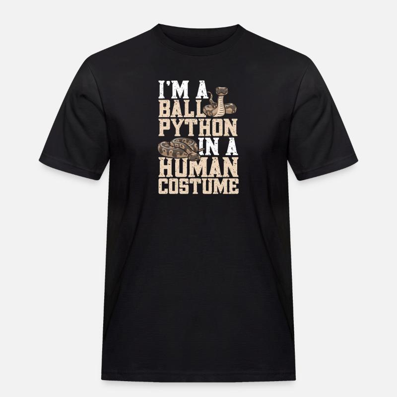 Ball Python Schlange Königspython - Männer Workwear T-Shirt - Schwarz