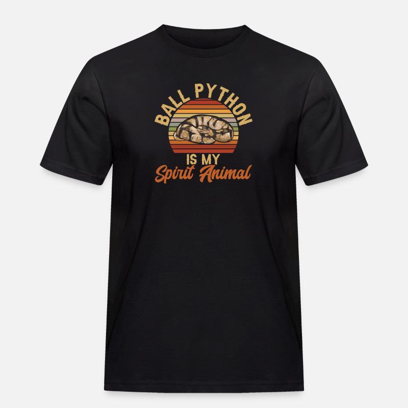 Ball Python Schlange Königspython - Männer Workwear T-Shirt - Schwarz