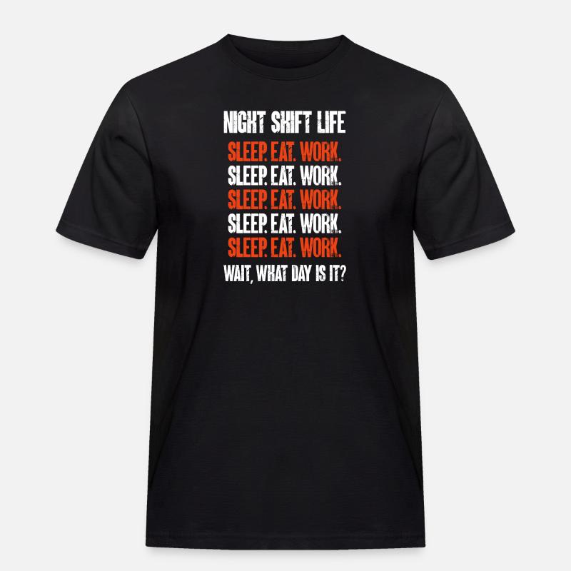 Nachtschicht Krankenschwester - Männer Workwear T-Shirt - Schwarz