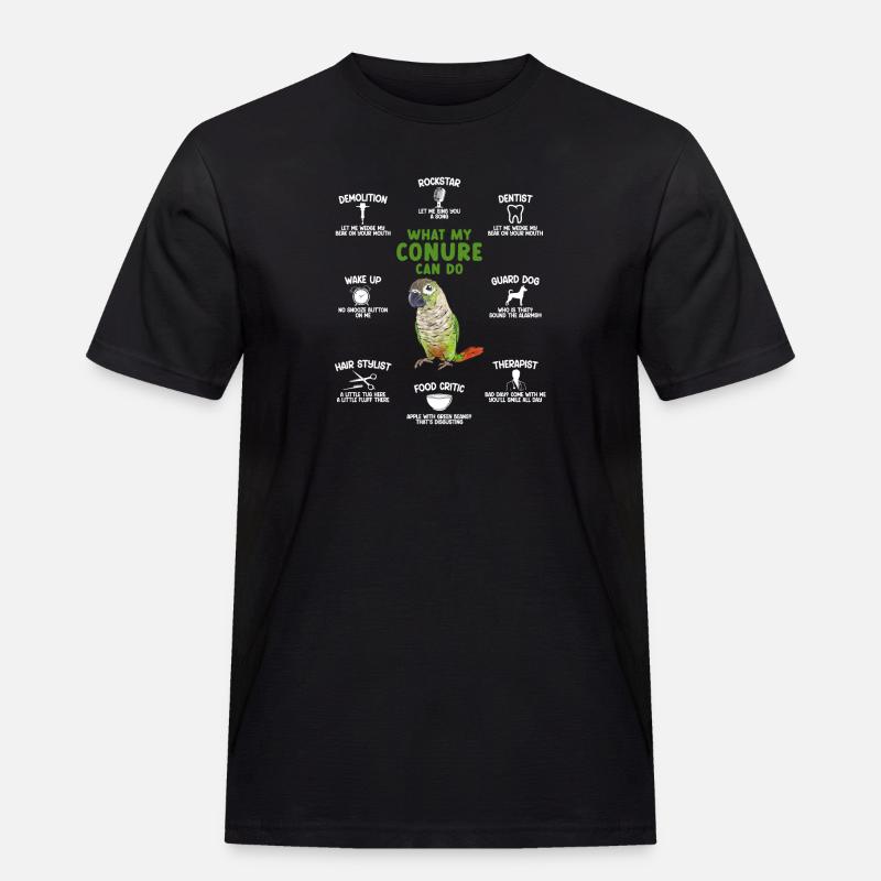 Molinasittich Papagei Vogel Sittich - Männer Workwear T-Shirt - Schwarz