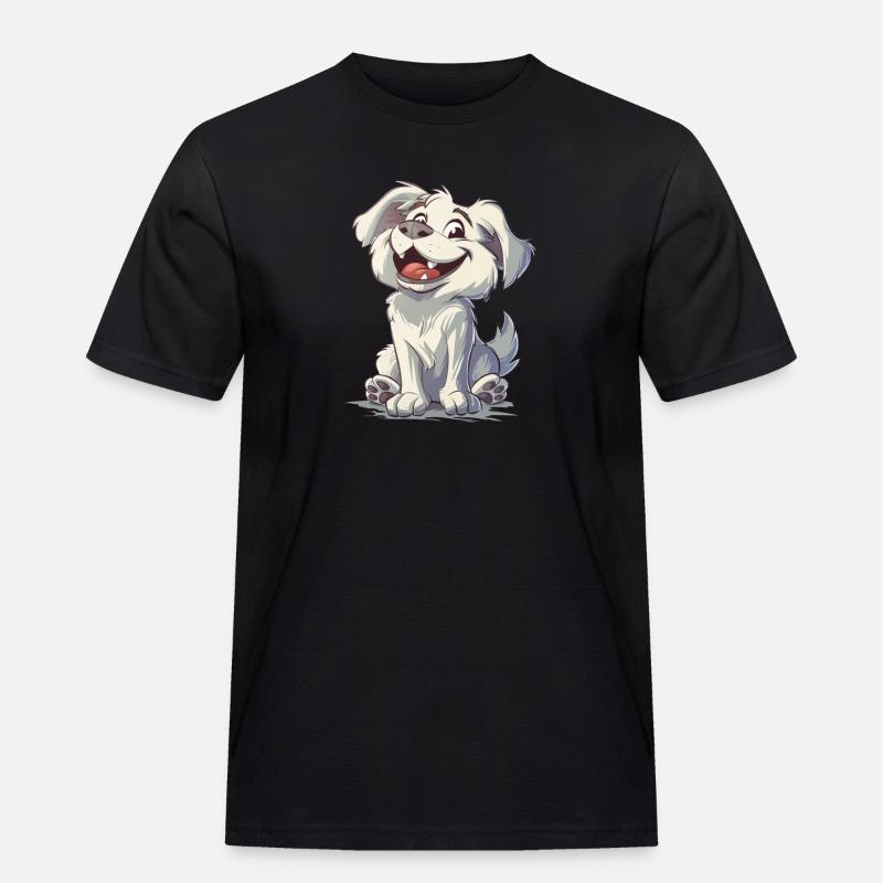Akbash Gift | Cartoon Artwork - Men's Workwear T-Shirt - black