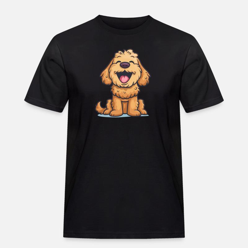 Cockapoo | Cartoon Artwork - Männer Workwear T-Shirt - Schwarz