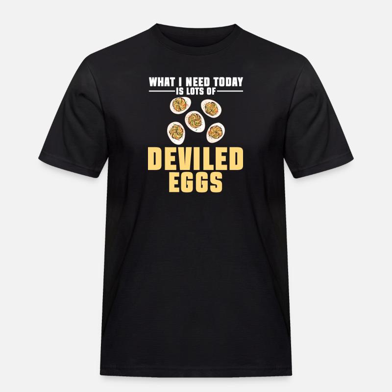 Gefüllte Eier Deviled Eggs - Männer Workwear T-Shirt - Schwarz