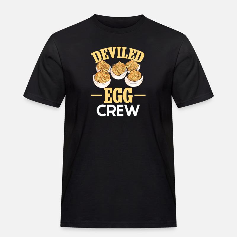 Gefüllte Eier Deviled Eggs - Männer Workwear T-Shirt - Schwarz