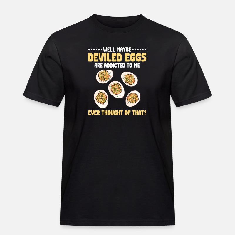 Gefüllte Eier Deviled Eggs - Männer Workwear T-Shirt - Schwarz