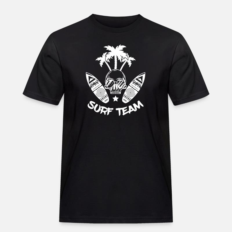 surf team 1 - Männer Workwear T-Shirt - Schwarz