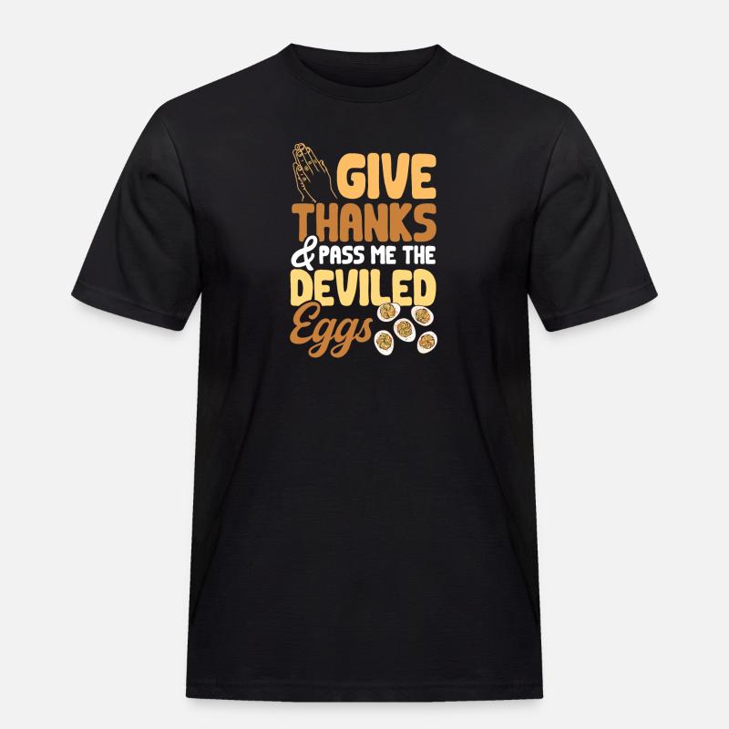 Stuffed Eggs Deviled Eggs - Men's Workwear T-Shirt - black