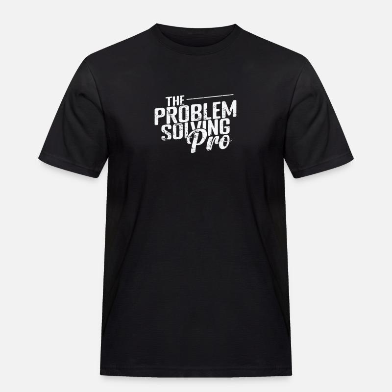 The Problem-Solving Pro - Männer Workwear T-Shirt - Schwarz