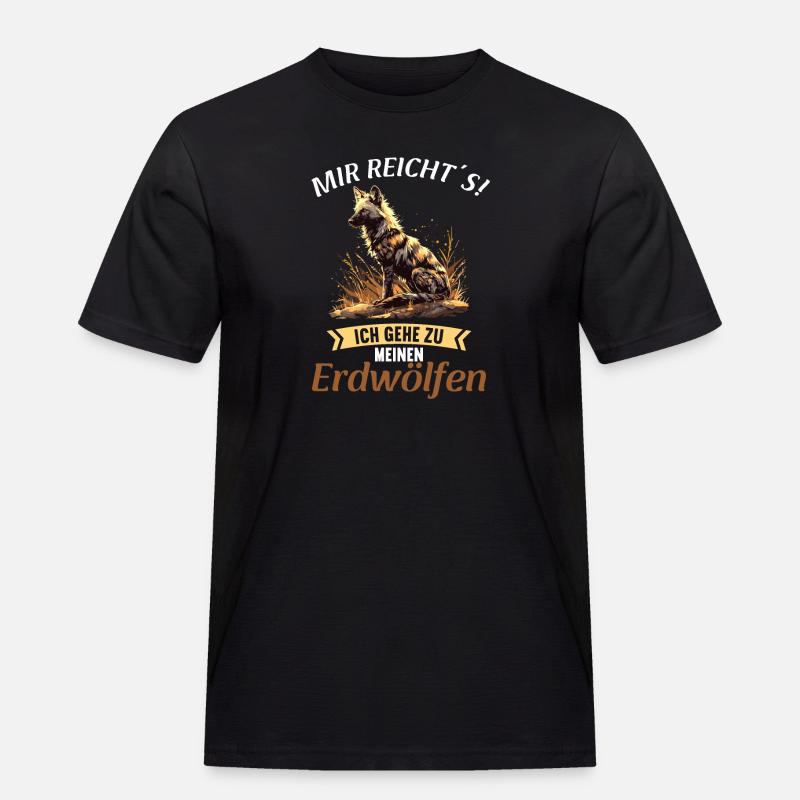 Erdwölfe Erdwolf - Männer Workwear T-Shirt - Schwarz