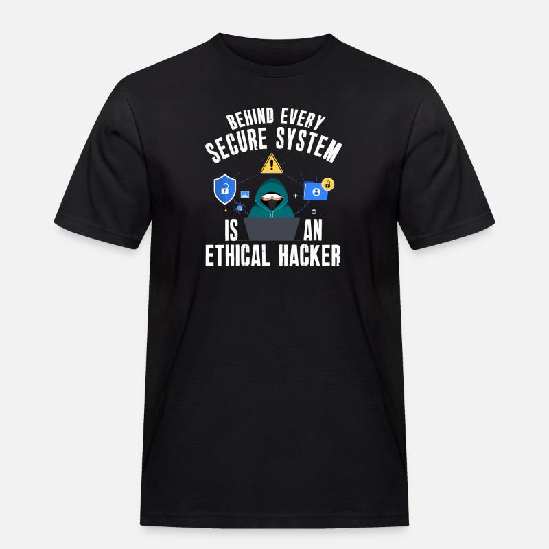 Ethical Hacker Cybersecurity Expertise - Men's Workwear T-Shirt - black