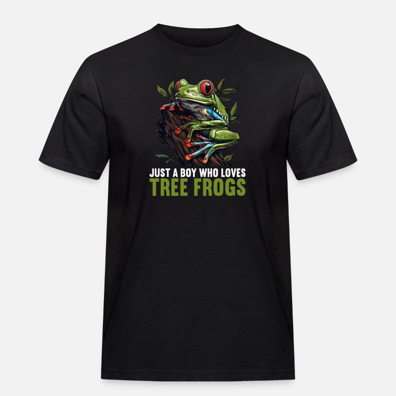 Tree Frog Baumfrösche Baumfrosch - Männer Workwear T-Shirt - Schwarz