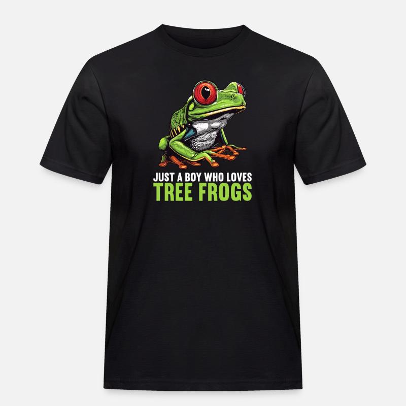 Tree Frog Baumfrösche Baumfrosch - Männer Workwear T-Shirt - Schwarz