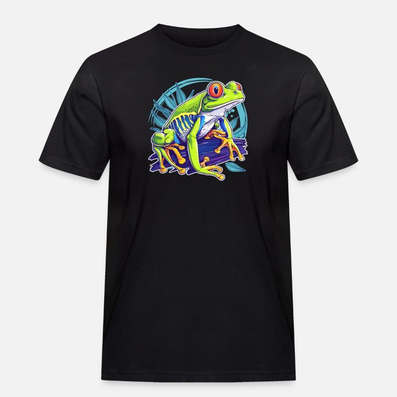 Tree Frog Baumfrösche Baumfrosch - Männer Workwear T-Shirt - Schwarz
