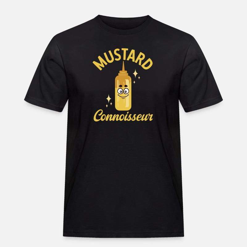Senf Mustard - Männer Workwear T-Shirt - Schwarz