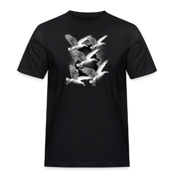 Möwen Möwe Maritim Seevögel - Männer Workwear T-Shirt - Schwarz - Vorne - AI Model Male 178 light (178cm)