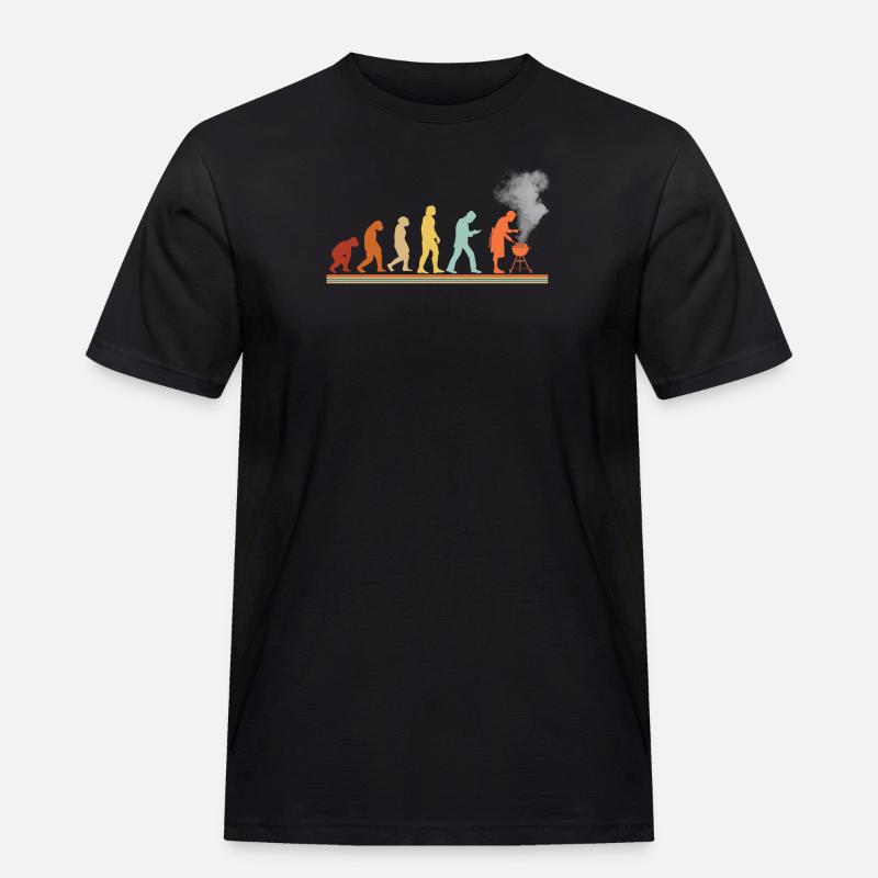 BBQ Barbecue Evolution grillen Barbecue-Grill - Männer Workwear T-Shirt - Schwarz