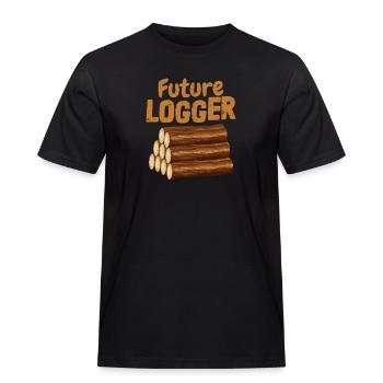 Bûcheron forestier du futur bûcheron - T-shirt Workwear homme - noir - Devant - AI Model Male 178 light (178cm)