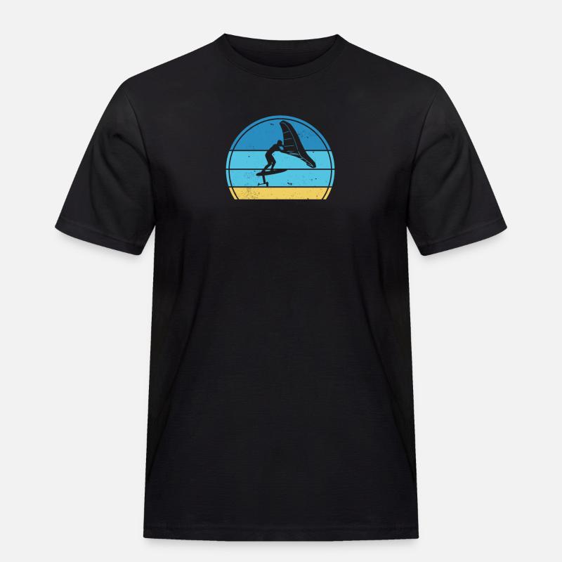 Wingfoil-Surfer Wingfoiling Hydrofoil Kitefoil - Männer Workwear T-Shirt - Schwarz