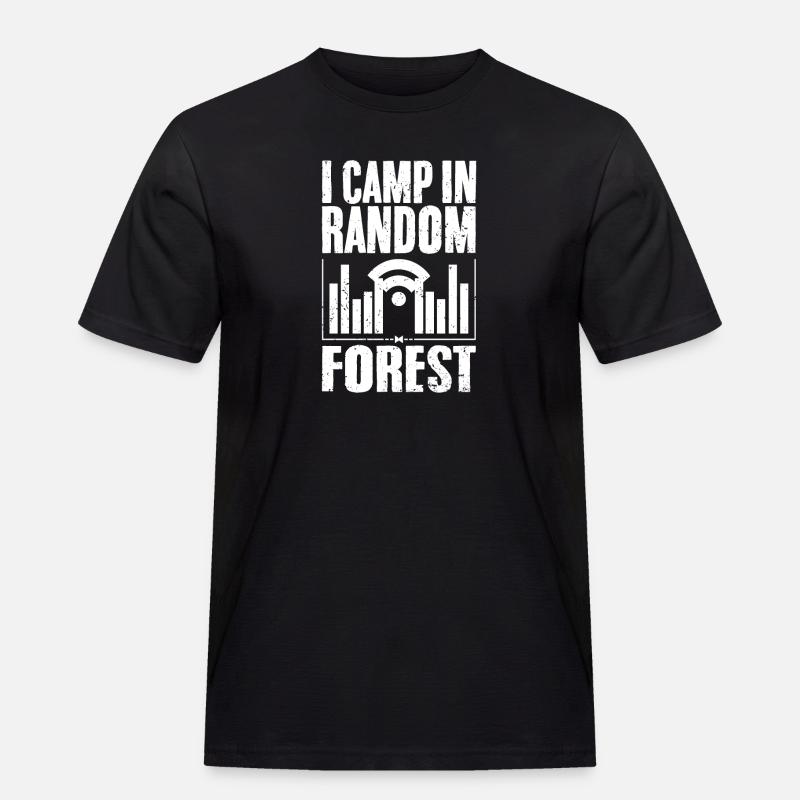 Funny I Camp In Random Forest Data Science A Data - Männer Workwear T-Shirt - Schwarz
