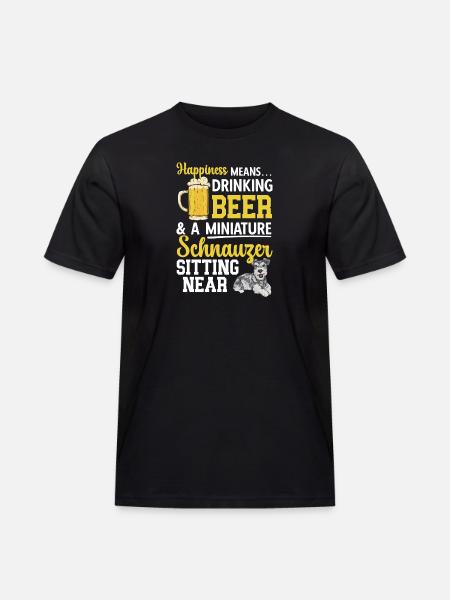 Miniature Schnauzer Dog Schnauzer - Men's Workwear T-Shirt - black