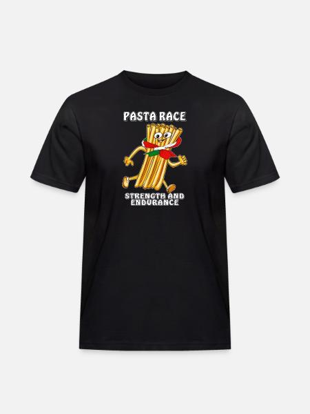 PASTA RACE STRENGTH AND ENDURANCE - Men's Workwear T-Shirt - black