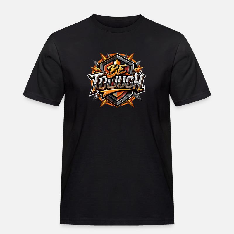 SEI HART IM NEHMEN - Männer Workwear T-Shirt - Schwarz