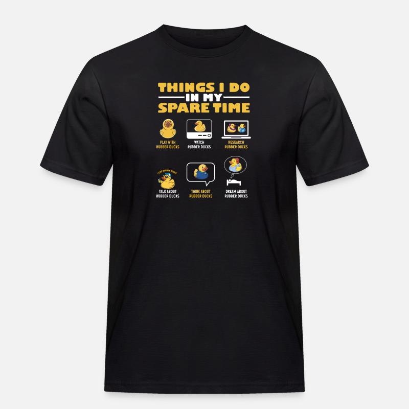 Quietscheentchen Quietscheente Gummiente - Männer Workwear T-Shirt - Schwarz