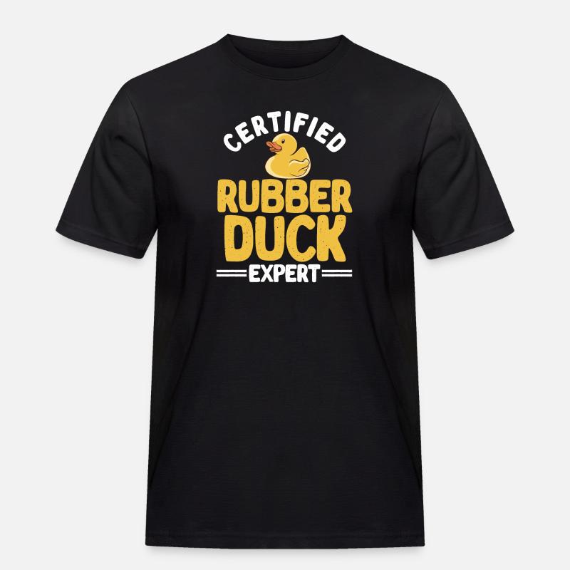 Quietscheentchen Quietscheente Gummiente - Männer Workwear T-Shirt - Schwarz