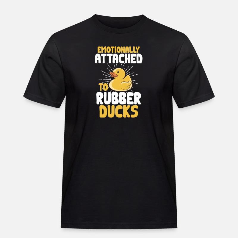 Quietscheentchen Quietscheente Gummiente - Männer Workwear T-Shirt - Schwarz